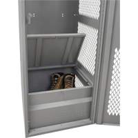 Gear Locker with Door, Steel, 24" W x 24" D x 72" H, Grey Helyx Safety & Industrial Supplies