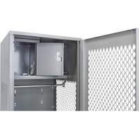Gear Locker with Door, Steel, 24" W x 24" D x 72" H, Grey Helyx Safety & Industrial Supplies