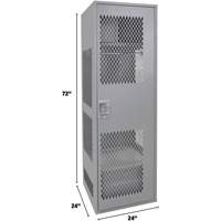 Gear Locker with Door, Steel, 24" W x 24" D x 72" H, Grey Helyx Safety & Industrial Supplies