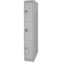 Casiers, 3 niveaux, 12" x 18" x 72", Acier, Gris, D&eacute;mont&eacute; Helyx Safety & Industrial Supplies