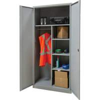 Armoire de rangement combin&eacute;e, 36" la x 18" p x 72" h, Gris Helyx Safety & Industrial Supplies