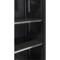 Hi-Boy Storage Cabinet, Steel, 4 Shelves, 72" H x 36" W x 18" D, Black Helyx Safety & Industrial Supplies