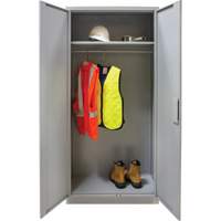 Armoire garde-robe, Acier, 36" la x 18" p x 72" h, Gris Helyx Safety & Industrial Supplies