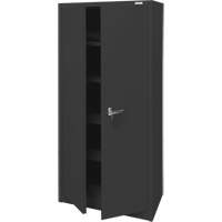Armoire d'entreposage, Acier, 4 Tablettes, 66" h x 30" la x 15" P, Noir Helyx Safety & Industrial Supplies