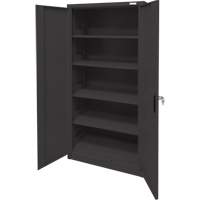 Armoire d'entreposage, Acier, 4 Tablettes, 78" h x 36" la x 24" P, Noir Helyx Safety & Industrial Supplies
