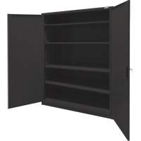 Armoire d'entreposage, Acier, 4 Tablettes, 78" h x 48" la x 24" P, Noir Helyx Safety & Industrial Supplies