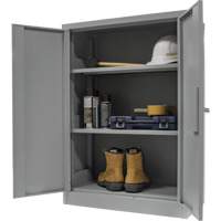 Armoire de rangement &agrave; hauteur de comptoir, Acier, 2 Tablettes, 42" h x 30" la x 15" P, Gris Helyx Safety & Industrial Supplies