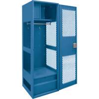Gear Locker with Door, Steel, 24" W x 18" D x 72" H, Dark Blue Helyx Safety & Industrial Supplies