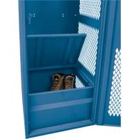 Gear Locker with Door, Steel, 24" W x 18" D x 72" H, Dark Blue Helyx Safety & Industrial Supplies