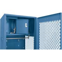 Gear Locker with Door, Steel, 24" W x 18" D x 72" H, Dark Blue Helyx Safety & Industrial Supplies