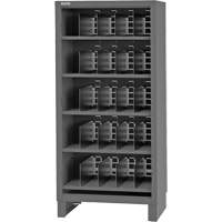 Armoire robuste &agrave; façade ouverte avec s&eacute;parateurs, Acier, 0 tiroirs, 36" x 24" x 78", Gris Helyx Safety & Industrial Supplies