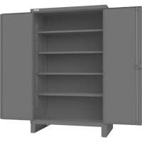 Armoire avec portes encastr&eacute;es en panneau perfor&eacute;, Acier, 4 Tablettes, 78" h x 48" la x 30" P, Gris Helyx Safety & Industrial Supplies