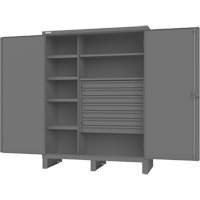 Armoire &agrave; portes encastr&eacute;es standards, Acier, 60" la x 24" p x 78" h, Gris Helyx Safety & Industrial Supplies