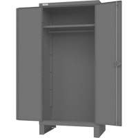 Armoire avec barre de suspension et portes encastr&eacute;es standards , Acier, 78" h x 36" la x 24" P, Gris Helyx Safety & Industrial Supplies