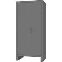 Armoire avec barre de suspension et portes encastr&eacute;es standards , Acier, 78" h x 36" la x 24" P, Gris Helyx Safety & Industrial Supplies