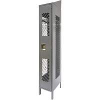 Casiers ventil&eacute;s, 12" x 18" x 88", Acier, Gris, D&eacute;mont&eacute;, Perfor&eacute; Helyx Safety & Industrial Supplies