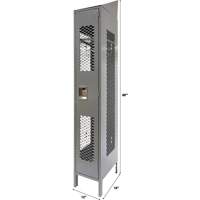 Casiers ventil&eacute;s, 12" x 18" x 88", Acier, Gris, D&eacute;mont&eacute;, Perfor&eacute; Helyx Safety & Industrial Supplies