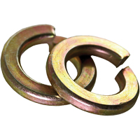 Rondelle d'arr&ecirc;t fendue, 1/4", Zinc jaune Helyx Safety & Industrial Supplies