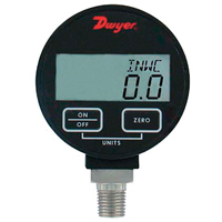 Pressure Gauge, 2-31/50" , 200 psi, Bottom Mount, Digital Helyx Safety & Industrial Supplies