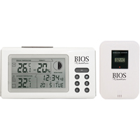 Thermom&egrave;tres int&eacute;rieurs/ext&eacute;rieurs avec horloge, Contact, Num&eacute;rique, 32 &agrave; 122°F (0 to 50°C) Helyx Safety & Industrial Supplies