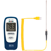 Thermom&egrave;tre alimentaire avec v&eacute;rification HACCP, Contact, Num&eacute;rique, -83,2 - 1999°F (-64 &agrave; 1400°C) Helyx Safety & Industrial Supplies