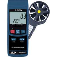 Thermo-an&eacute;mom&egrave;tres, Enregistrement des donn&eacute;es, Gamme de v&eacute;locit&eacute; d'air de 0,4 - 30 m/sec Helyx Safety & Industrial Supplies