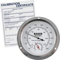 Thermo-hygrom&egrave;tre &agrave; cadran avec certificat ISO, 0,0% - 100% RH, 30 - 250°F (0 - 120°C) Helyx Safety & Industrial Supplies