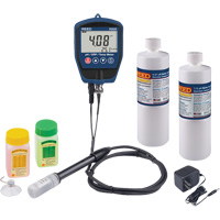 Trousse pH/mV-m&egrave;tre avec solution tampon et adaptateur d'alimentation Helyx Safety & Industrial Supplies