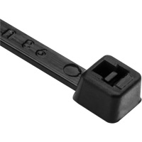Attaches de c&acirc;ble PA66, Longueur 8", R&eacute;sistance &agrave; la traction 50 lb, Noir Helyx Safety & Industrial Supplies