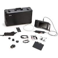 Ensemble de vid&eacute;oscope avec longue sonde de cam&eacute;ra &agrave; articulation bidirectionnelle de 4,5 mm × 1 m, 7" Affichage, 1024 x 600 pixels Helyx Safety & Industrial Supplies