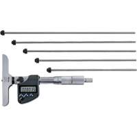 Microm&egrave;tre de profondeur num&eacute;rique avec tiges interchangeables, 0" - 12" (0 mm - 304.8 mm) gamme de mesure, R&eacute;solution de 0,00005" (0,001 mm) Helyx Safety & Industrial Supplies