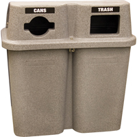 Recycling Containers Bullseye, Curbside, Plastic, 2 x 22 US gal. Helyx Safety & Industrial Supplies