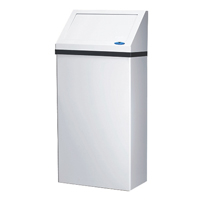 Wall-Mounted Waste Receptacle, Steel, 13.2 US gal. Helyx Safety & Industrial Supplies