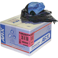 Sacs Premium, 3T-Fort, 42" la x 48" lo, Noir, Capacit&eacute; 151,41 L (40 gal.) Helyx Safety & Industrial Supplies