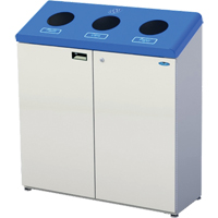 Stand Alone Recycling Stations, Bulk, Steel, 53.1 US Gal. Helyx Safety & Industrial Supplies