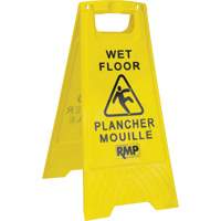 Panneau d'avertissement "Plancher mouill&eacute;", Bilingue avec pictogramme Helyx Safety & Industrial Supplies