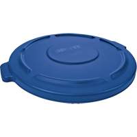 Brute&reg; Round Trash Can Top, Flat Lid, Plastic, Fits Container Size: 22-1/4" Dia. Helyx Safety & Industrial Supplies