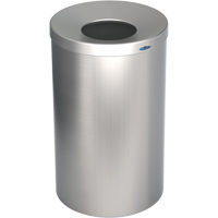 Lobby Waste Receptacle, Stainless Steel, 33 US gal. Helyx Safety & Industrial Supplies