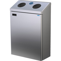 Wall Mounted Recycling Station, Bulk, Stainless Steel, 29 gal. Helyx Safety & Industrial Supplies