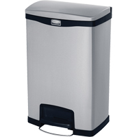 Slim Jim&reg; Waste Container, Stainless Steel, 13 US gal. Capacity Helyx Safety & Industrial Supplies