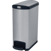 Slim Jim&reg; Waste Container, Stainless Steel, 13 US gal. Capacity Helyx Safety & Industrial Supplies