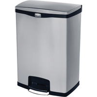 Slim Jim&reg; Waste Container, Stainless Steel, 24 US gal. Capacity Helyx Safety & Industrial Supplies