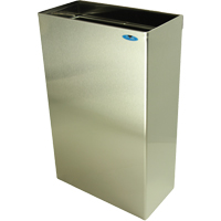Wall Mounted Waste Receptacles, Stainless Steel, 11 US gal. Helyx Safety & Industrial Supplies