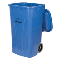 Roll Out Recycling Bin, Curbside, Polyethylene, 65 US gal. Helyx Safety & Industrial Supplies