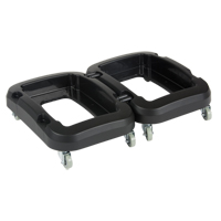 Recycling & Waste Receptacle Dolly, Polypropylene, Black, Fits: 17-1/4" x 12-1/2" Helyx Safety & Industrial Supplies