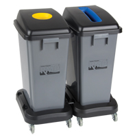 Recycling & Waste Receptacle Dolly, Polypropylene, Black, Fits: 17-1/4" x 12-1/2" Helyx Safety & Industrial Supplies