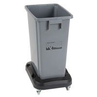Recycling & Waste Receptacle Dolly, Polypropylene, Black, Fits: 17-1/4" x 12-1/2" Helyx Safety & Industrial Supplies