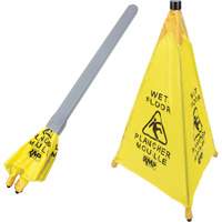 C&ocirc;ne de s&eacute;curit&eacute; &agrave; d&eacute;ploiement pour plancher mouill&eacute;, Bilingue avec pictogramme Helyx Safety & Industrial Supplies