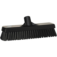 Deck & Wall Scrub Broom, Stiff Bristles, 12", Polyester, Black Helyx Safety & Industrial Supplies