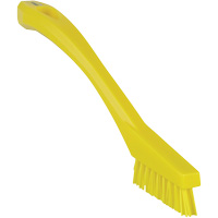 Brosse &agrave; recoins, Soies Ferme, Longueur de 8", Jaune Helyx Safety & Industrial Supplies